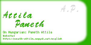 attila paneth business card